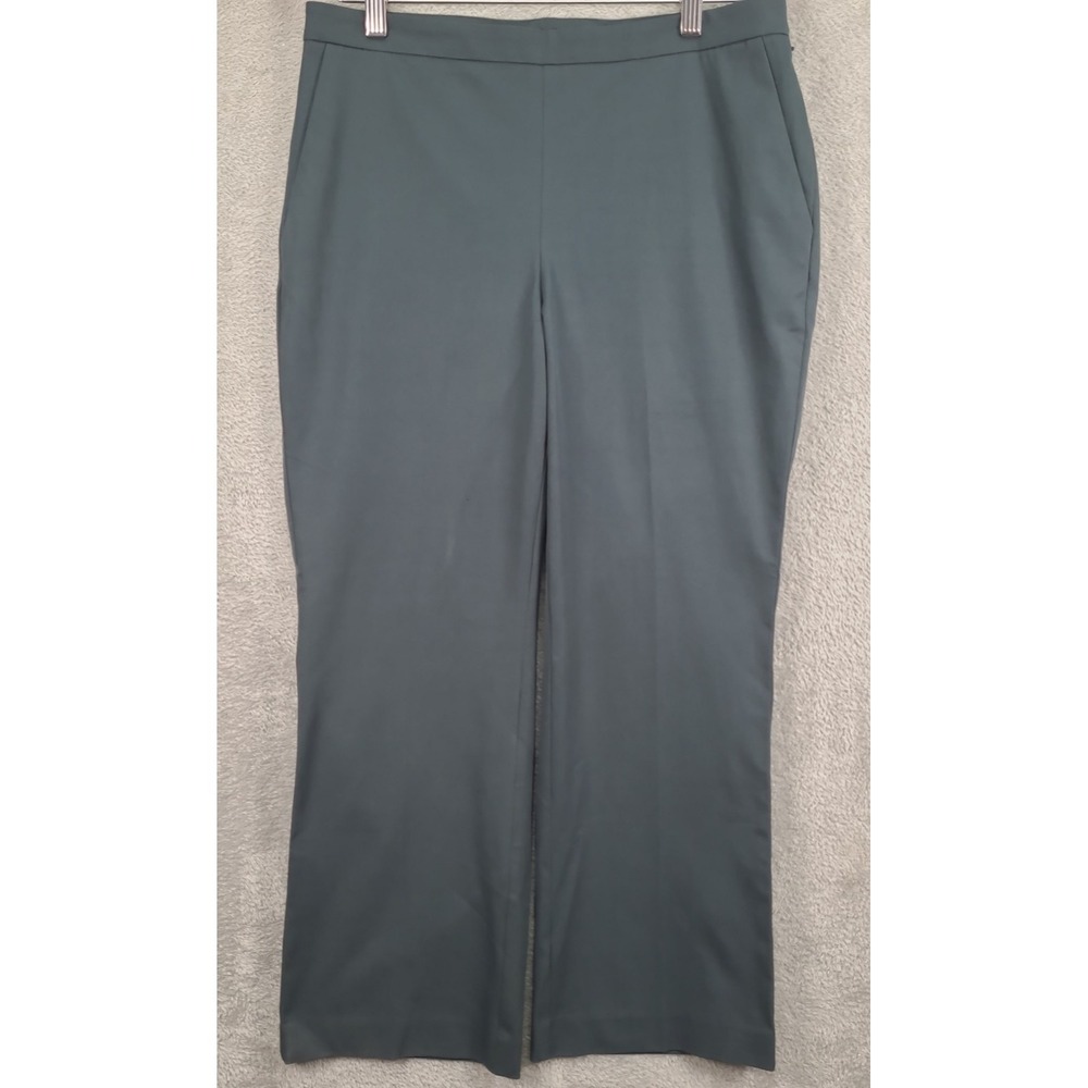 Eileen Fisher Women's‎ Green Stretch Organic Cotton Ankle Pants Size 10